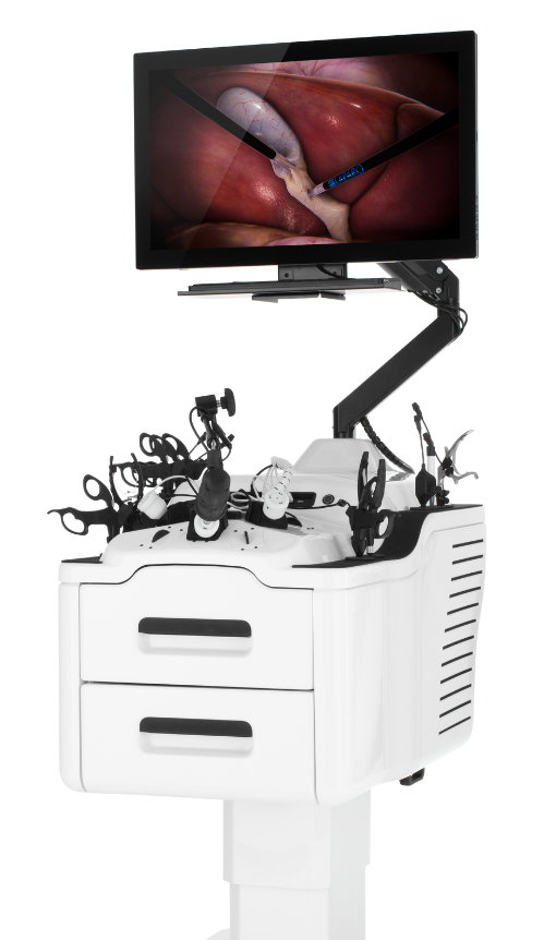 Apex trainer with VR procedure displayed on the monitor.